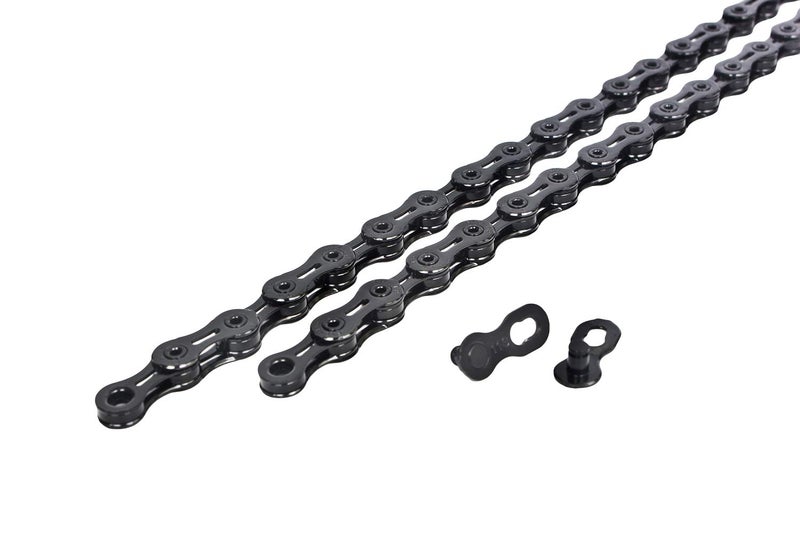 PYC Hollow-Pin 11 Speed Bicycle Bike Chains Ultralight 116-Links for Road Mountain Cyclocross Gravel etc. use (Black) - Image 1